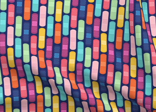 Tissu Pansements multicolores (pas à vendre)