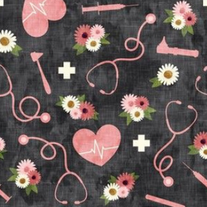 Pochette de sac "Glam nurse rose/noir"