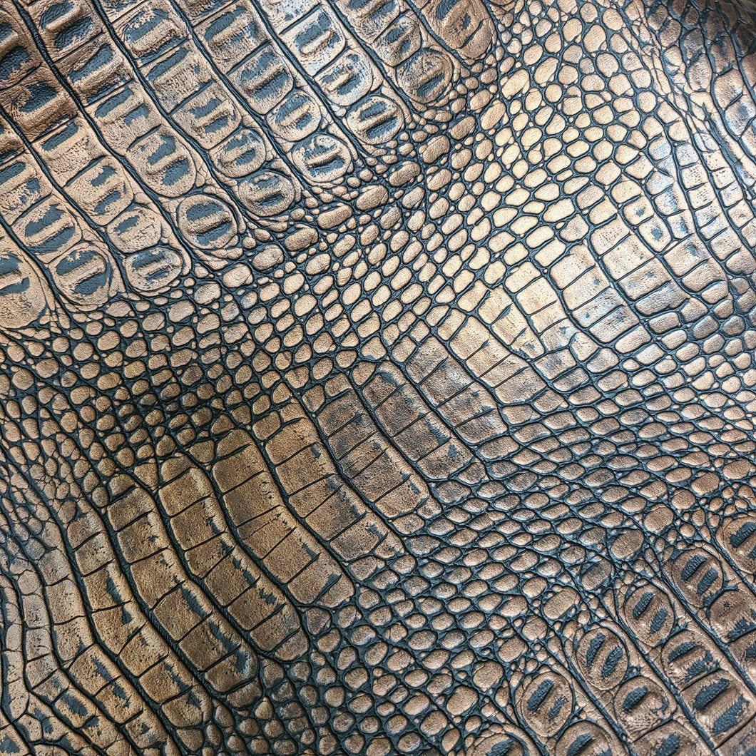 Bananurse en simili croco bronze