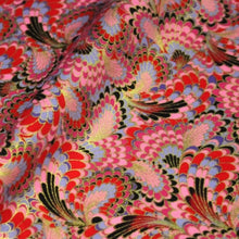Charger l'image dans la galerie, Vanity XXL en tissu japonais "Plumes de paon rose" en 20x30x25 (Livraison SEPTEMBRE 2026)