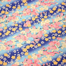 Charger l'image dans la galerie, Mallette Infirmière Libérale XL 25x45x25 en tissu japonais "Fleurs de cerisier bleues / dessus paillette bronze" (Livraison SEPTEMBRE 2026)