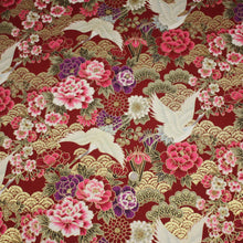 Charger l'image dans la galerie, Mallette Infirmière Libérale XL 25x45x25 en "Tissu japonais grues blanches"/ dessus paillette bronze (Livraison MAI 2026) https://bb-bullyshop.com