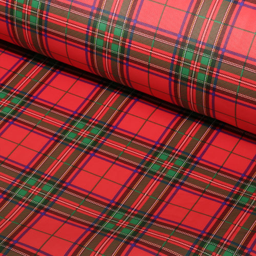 Vanity XXL en simili tartan rouge en 20x30x25 (Livraison FIN DECEMBRE)