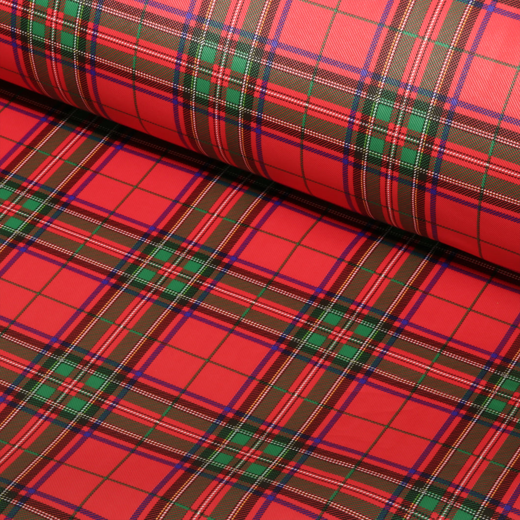 Vanity XXL en simili tartan rouge en 20x30x25 (Livraison FIN DECEMBRE)