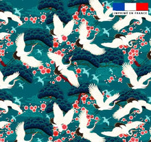 Charger l'image dans la galerie, Vanity XXL en simili "Grues fond vert" en 20x30x25 (Livraison MAI 2026) https://bb-bullyshop.com