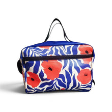 Charger l'image dans la galerie, Mallette Infirmière Libérale en simili "Coquelicot et fleurs bleues" (Livraison NON GARANTIE pour Noël)