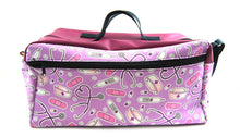 Charger l&#39;image dans la galerie, Malette Infirmière Libérale XL 25x45x25 &quot;Nurse fond violet&quot; dessus vinyle paillette rose (Livraison NOVEMBRE 2024)