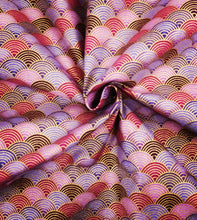 Charger l'image dans la galerie, Vanity XXL en"Eventail mauve-or"/ dessus paillette bronze en 20x30x25 (Livraison OCTOBRE 2026)