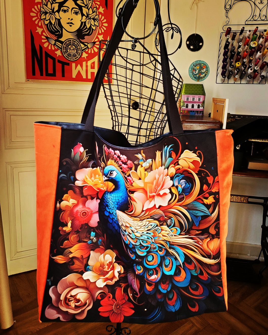 Cabas XXL en velours 