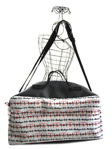 Mallette Infirmier Libéral XL 25x45x25 en "Tracé coeur fond blanc"