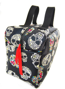 Vanity/ Trousse de toilette en enduit Skulls fond noir (Livraison FEVRIER 2025)