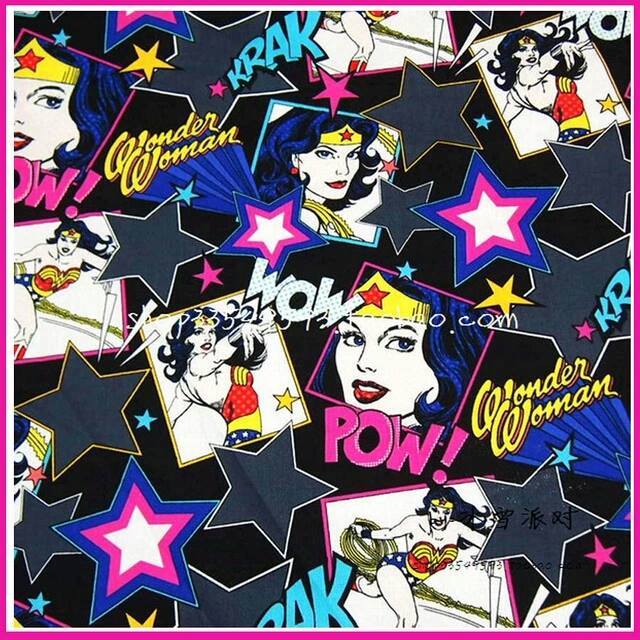 Tissu wonder woman étoiles (pas à vendre)